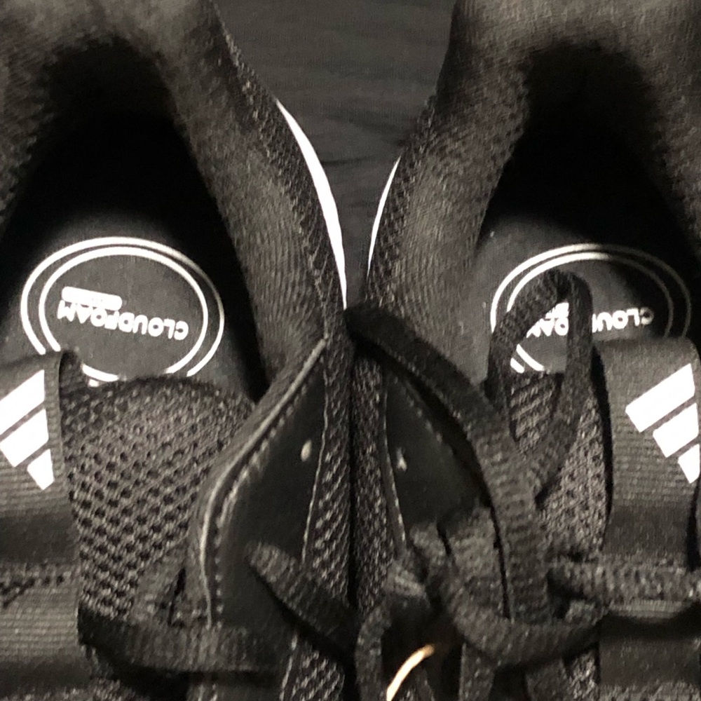 Adidas Women's Cloudfoam Flex - Laces Black/White Shoe Sneaker, Size 8.5 - Picture 3 of 7